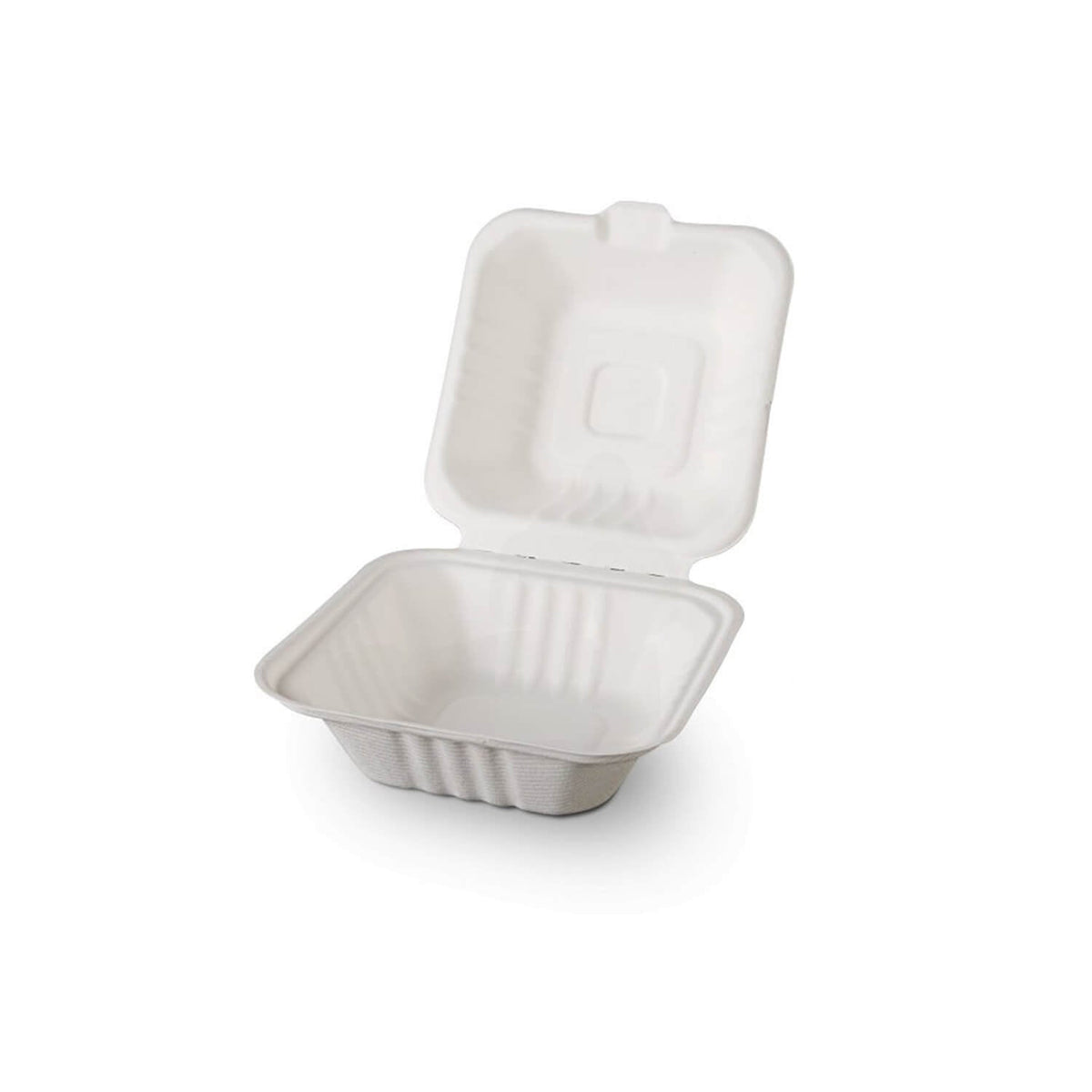 Burgerbox aus Bagasse ohne Kunststoffbeschichtung