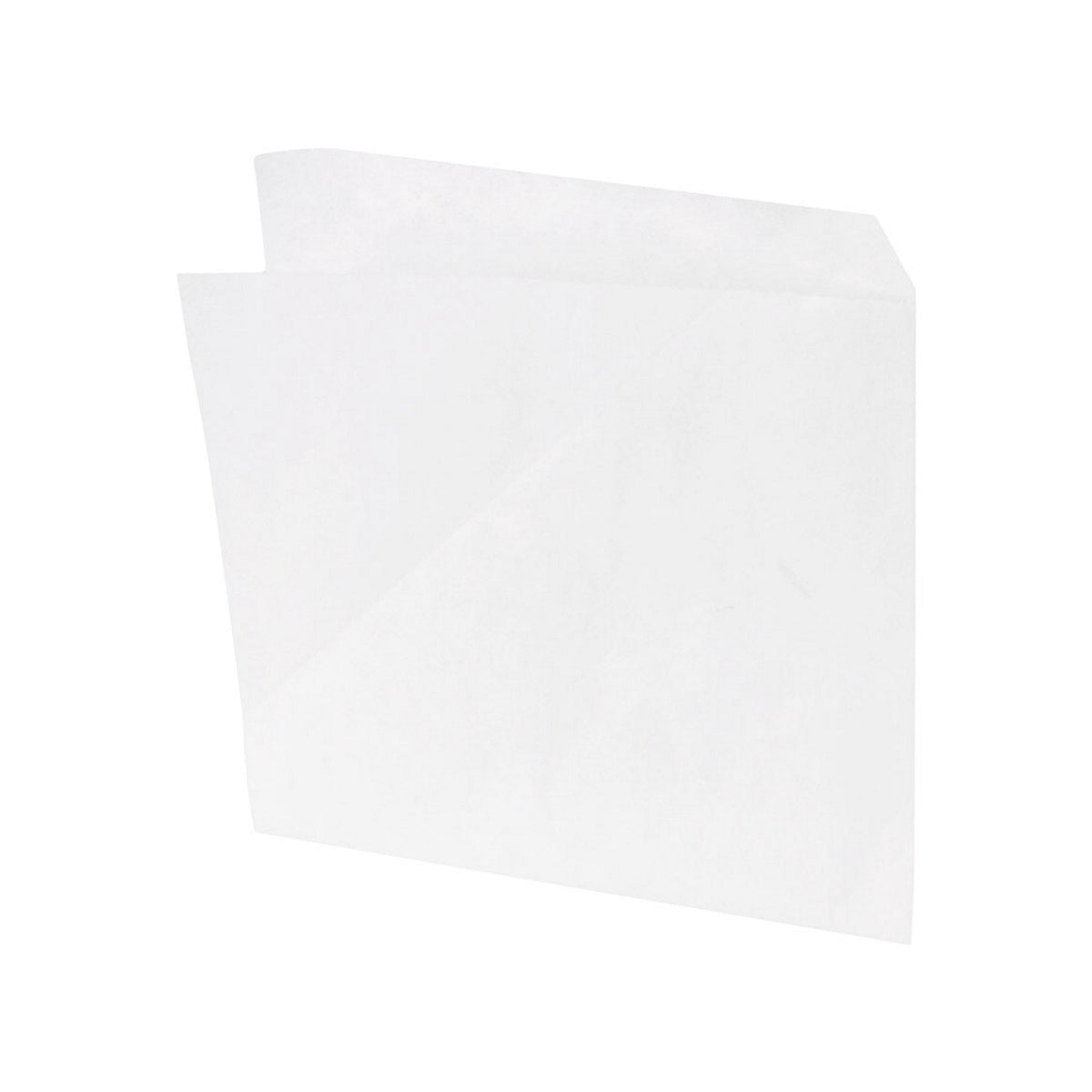 Burgertüte, Kraftpapier, Weiß, 130 × 130 mm – leer