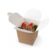 Nudelbox 460 ml, Kraft/Weiß, 102 x 89 x 102 mm