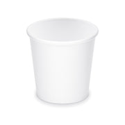 Pappbecher 4oz / 110 ml, weiß, Ø 62 mm