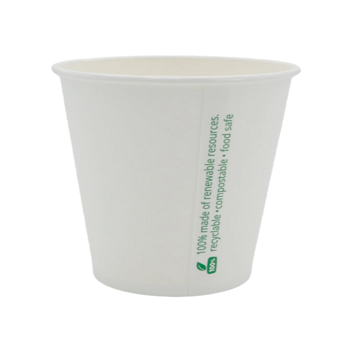 Pappbecher 6oz / 150 ml, weiß, Ø 80 mm