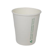Pappbecher 8oz / 200 ml, weiß, Ø 80 mm