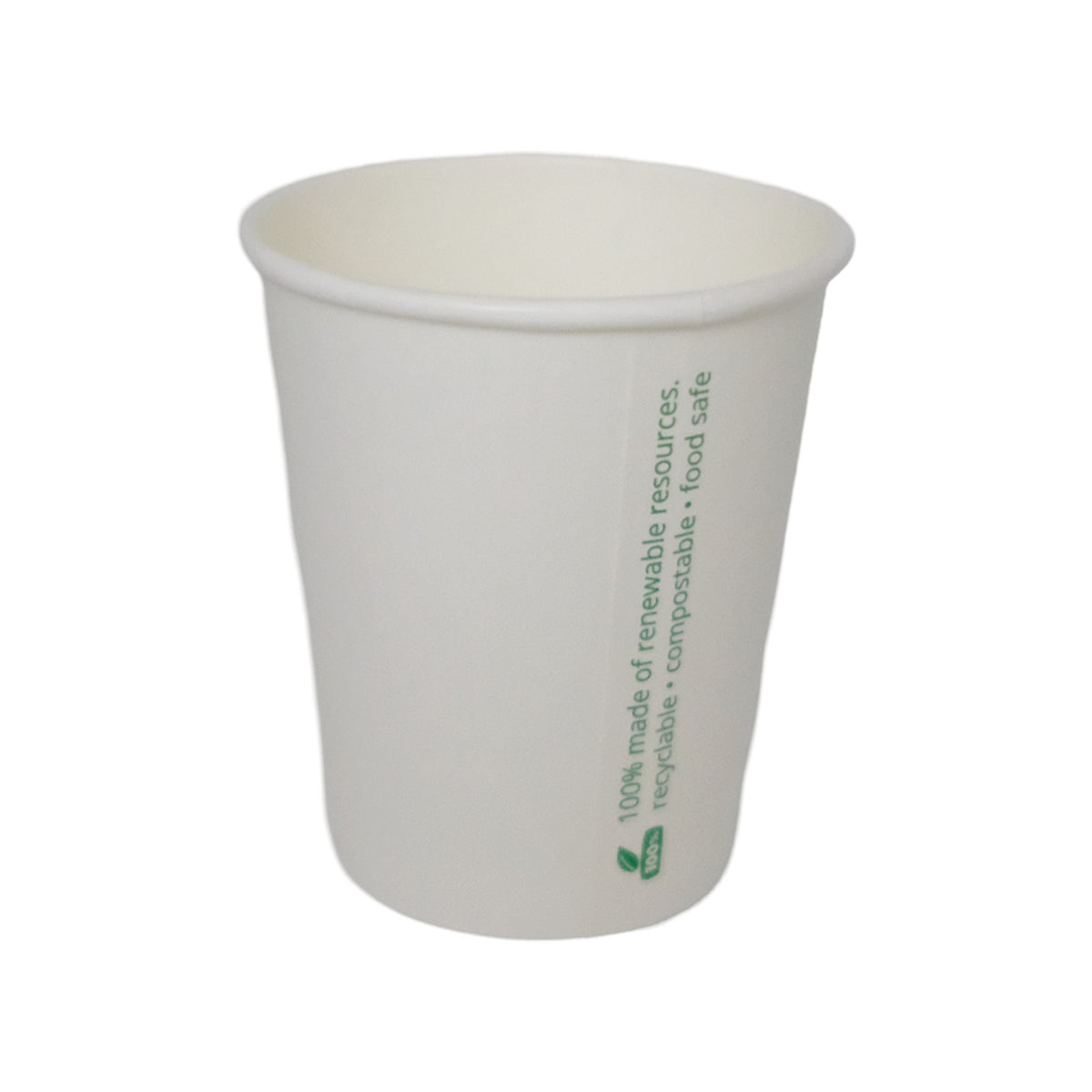 Pappbecher 8oz / 200 ml, weiß, Ø 80 mm
