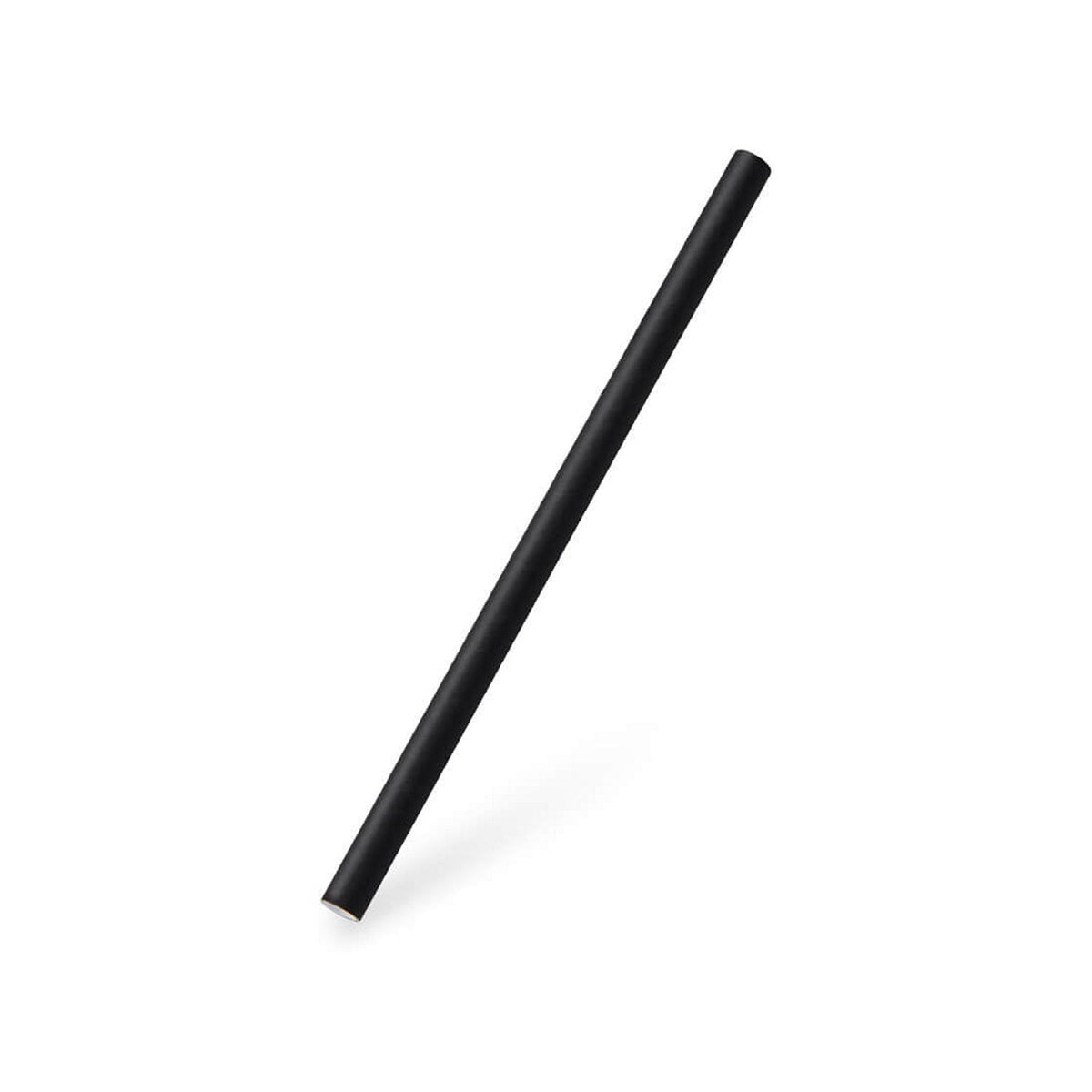 Trinkhalme aus Papier, Schwarz, Ø 8 × 150 mm