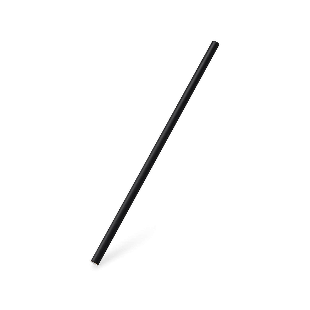 Trinkhalme aus Papier, Schwarz, Ø 8 × 250 mm